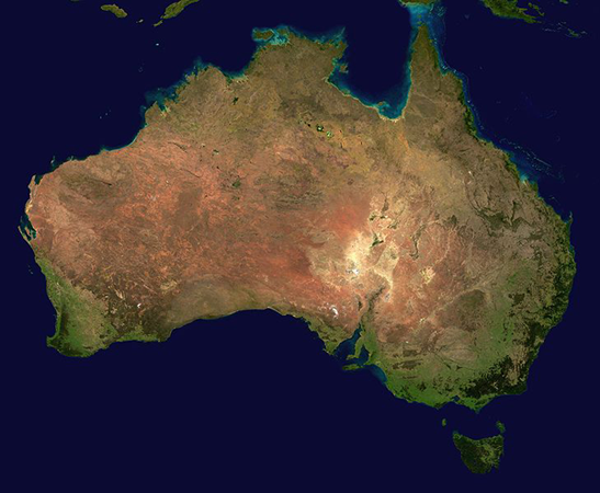 Снимок Австралии из космоса