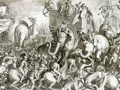 Корнелис Корт . «Битва при Заме» (1567)