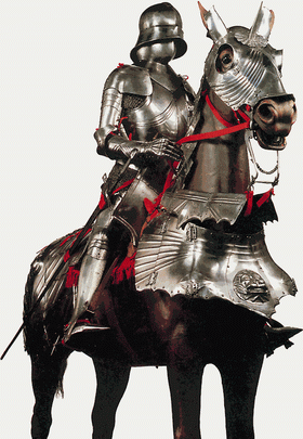 Средневековый рыцарь в латах