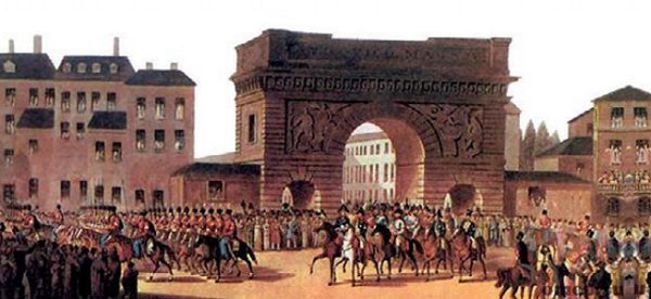 Союзная армия входит в Париж в 1814 г.
