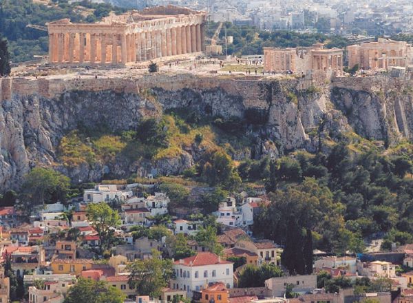 Афинский Акрополь и панорама Аттики