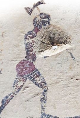 Рудные работы. Коринфский чернофигурный пинакс, 575–550 гг. до н. э. Лувр