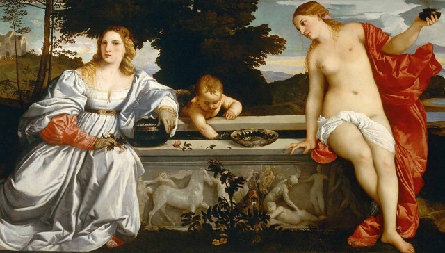 Тициан «Любовь небесная и Любовь земная» (1514) Симфония цвета и красоты 