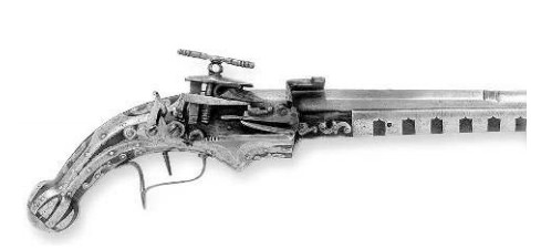 Испанский пистолет середины XVII века с ударным кремневым замком