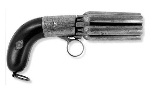 Шестиствольный капсюльный револьвер системы Мариэтта калибра 9,4 мм. 