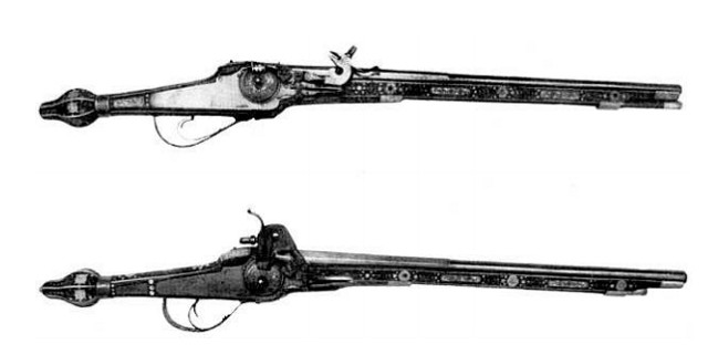 Колесцовые пистолеты конца XVI века
