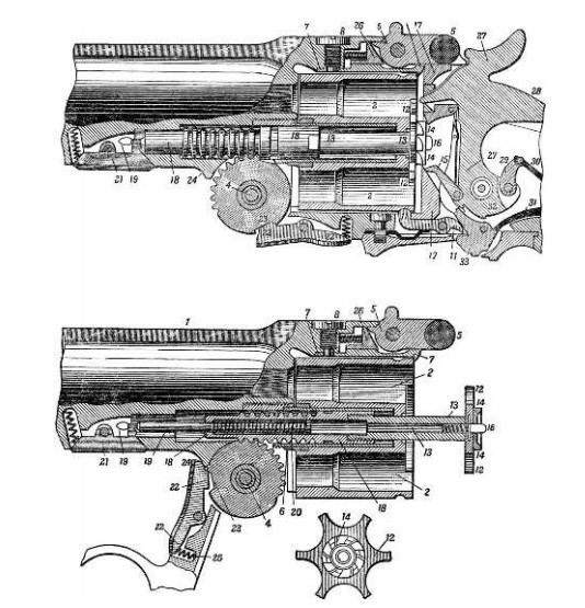 Устройство и работа механизмов револьвера «Смит и Вессон»