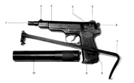 Бесшумный автоматический пистолет АПБ (6П13)