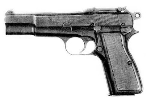 Пистолет «Браунинг Хай Пауэр» № 1 Mk 1 с секторным прицелом