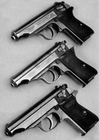 7,65-мм самозарядные пистолеты «Вальтер» РР разных лет выпуска