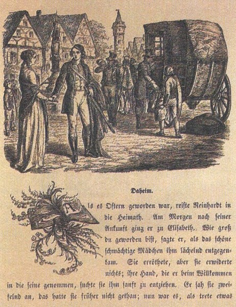 Иллюстрация к новелле T. Шторма «Иммензее». Издание 1857 г. Берлин