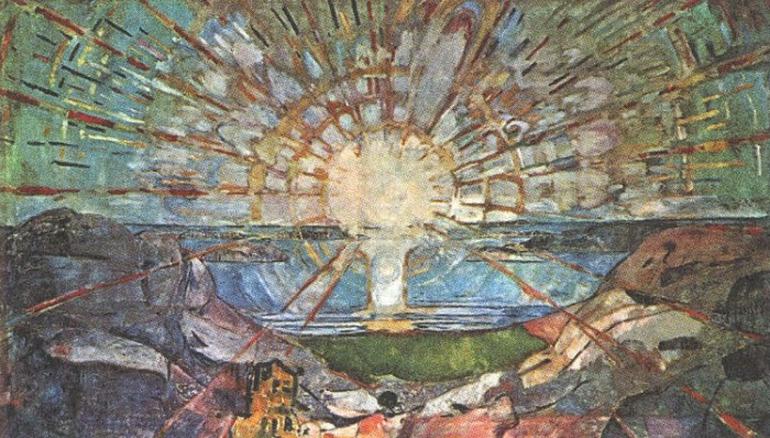 Э. Мунк. Солнце. Фреска в актовом зале университета в Осло. 1909—1911 гг.