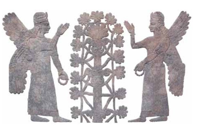 Ассирийские крылатые боги поклоняются священному дереву жизни