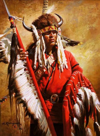 Воины коренного населения Америки в одежде копировали животных