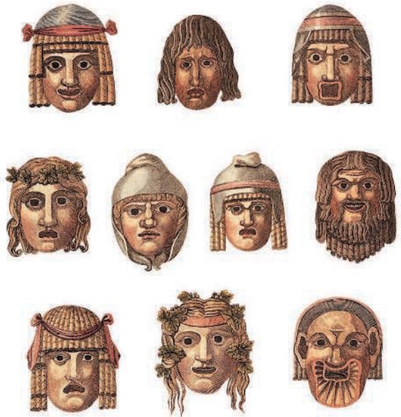 маски греческий актеров