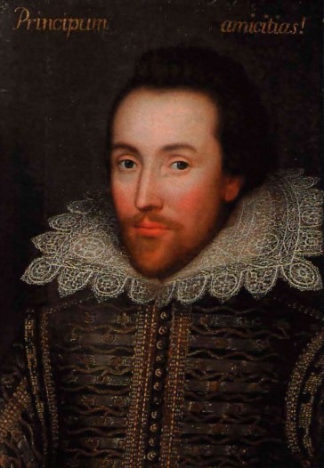 Неизвестный художник. Портрет Шекспира из коллекции семьи Коббе. Около 1610 г. 