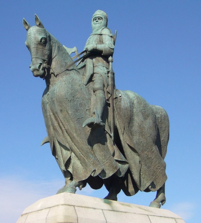 Памятник Роберту Брюсу в Бэннокбёрне, где в 1314 г. шотландцы разгромили англичан.