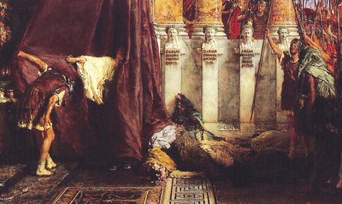 «Радуйся, Цезарь! Я Сатурналии!». Лоуренс Альма-Тадема, 1880 г.