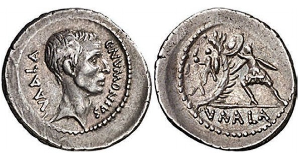 Монета с изображением венка