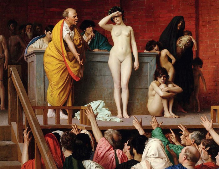 «Продажа рабов в Риме». Жером Жан-Леон, 1860 г.