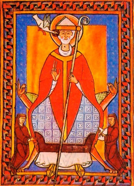 Папа Григорий VII. Средневековая миниатюра