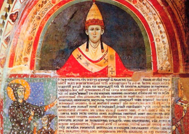 Папа Иннокентий III. Фреска. XIII в.