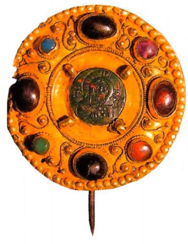 Византийская золотая брошь