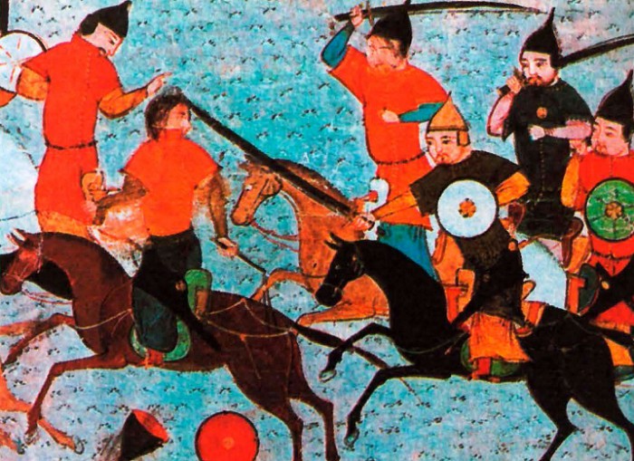 Монгольская конница. Персидская миниатюра