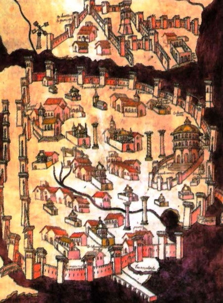 План Константинополя, составленный итальянским путешественником Буондельмонти в XV в.