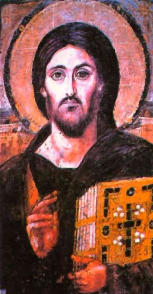 Самая ранняя известная икона Христа. Монастырь Святой Екатерины. Синай. VI в.