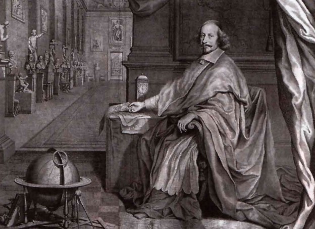 Р. Нантейль. Кардинал Мазарини в своём дворце. Гравюра. 1659 г.