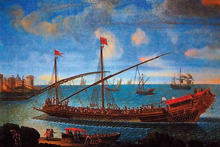 «Ла Реаль» возвращается в порт. Неизвестный художник. Около 1694 г.