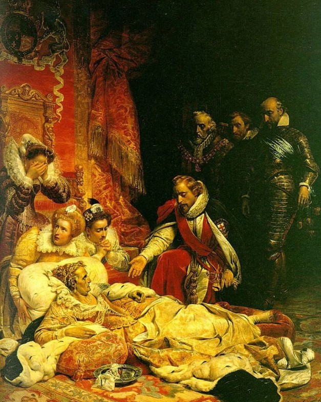 П. Деларош. Смерть Елизаветы I Английской. 1828 г. 