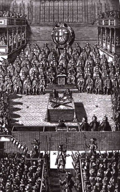 Суд над королём Карлом I. Гравюра. XVII в. 