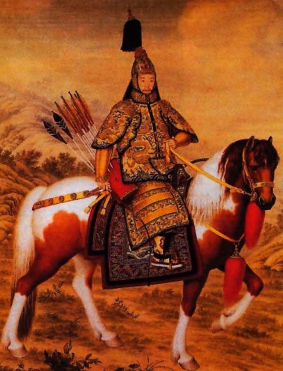 Д. Кастильоне. Конный портрет императора Цяньлуна в церемониальном облачении. 1739 или 1758 г. 