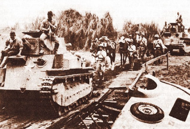 Японские танки в окрестностях Манилы