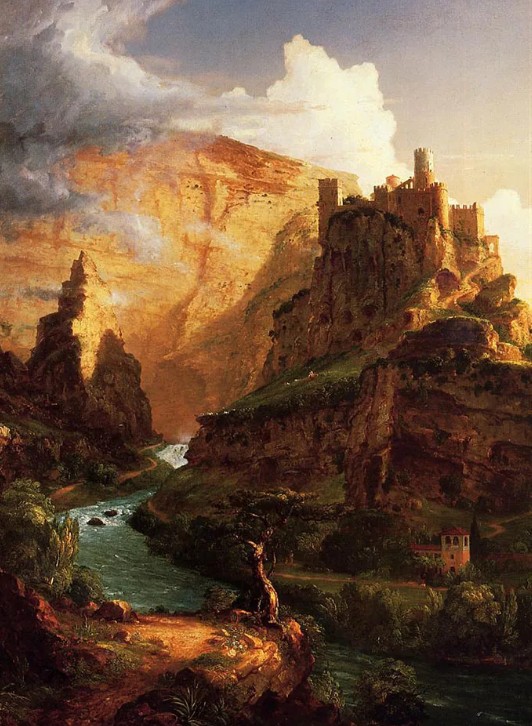 Томас Коул. Замок в Фонтен-де-Воклюз. 1841 г., Музей искусств Далласа