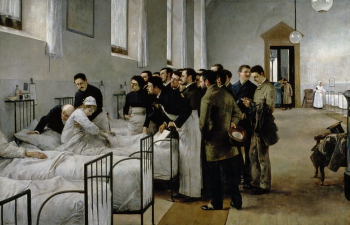 Луис Хименес Аранда. Больница во время посещения главного врача. 1889