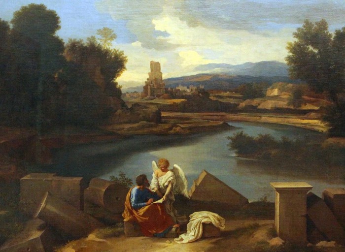 Пейзаж со св. Матфеем. Никола Пуссен. Около 1642 г.