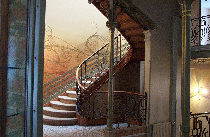 Лестница в Отель-Тассель. Виктор Орта. Брюссель. Бельгия. 1894 г.