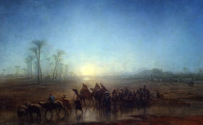Караван, Египет. Франсуа-Пьер Барри. 1863 г.