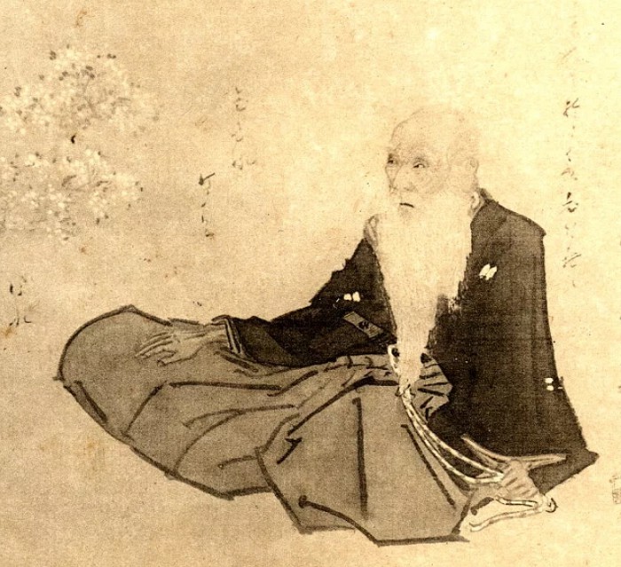 Автопортрет. Кикути Ёсай. 1856—1857 гг.