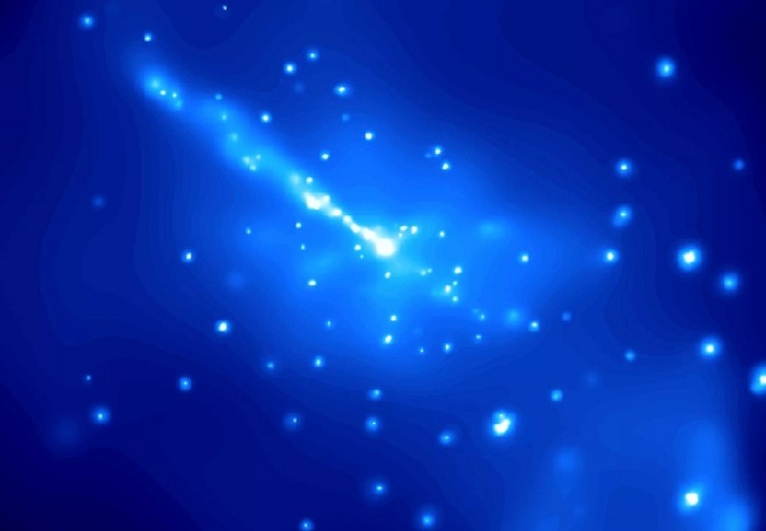 Изображение галактики Центавр A в рентгеновском диапазоне