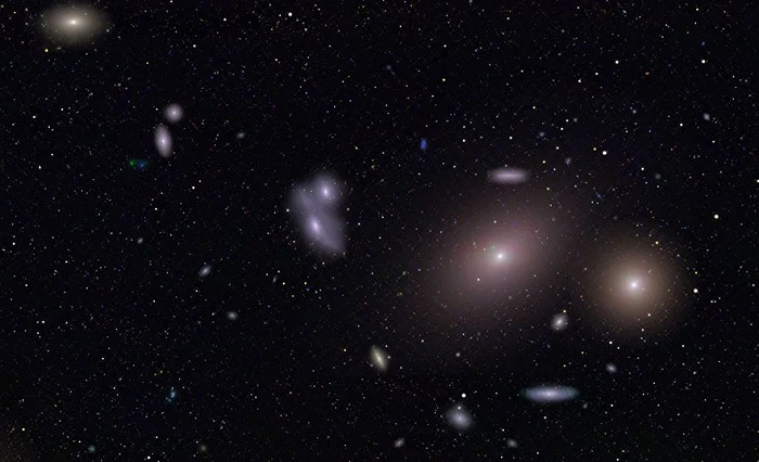 Цепочка галактик Маркаряна, среди которых затерялась и Маркарян 421