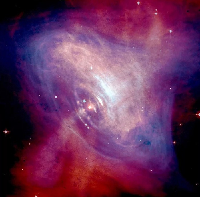 Крабовидная туманность в окрестностях излучающего пульсара PSR B0531+21