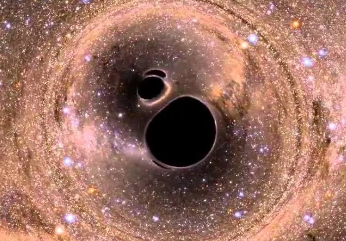 Так может выглядеть слияние двух черных дыр