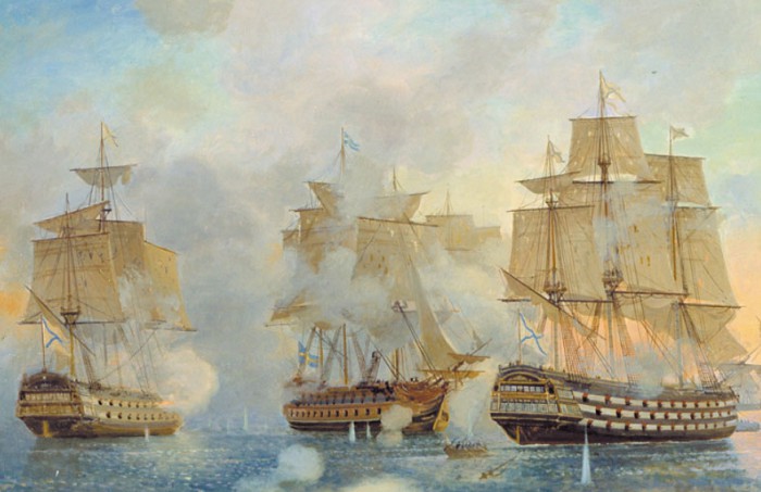 Гогландское сражение 6 июня 1788 г. С. В. Пен. 1988. Центральный военно-морской музей, Санкт-Петербург