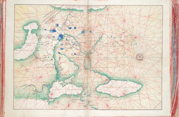 Карта Московского государства из итальянского атласа 1550 г.
