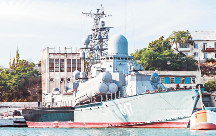 Малый ракетный корабль «Мираж» проекта 1234.1 Черноморского флота России в Севастополе
