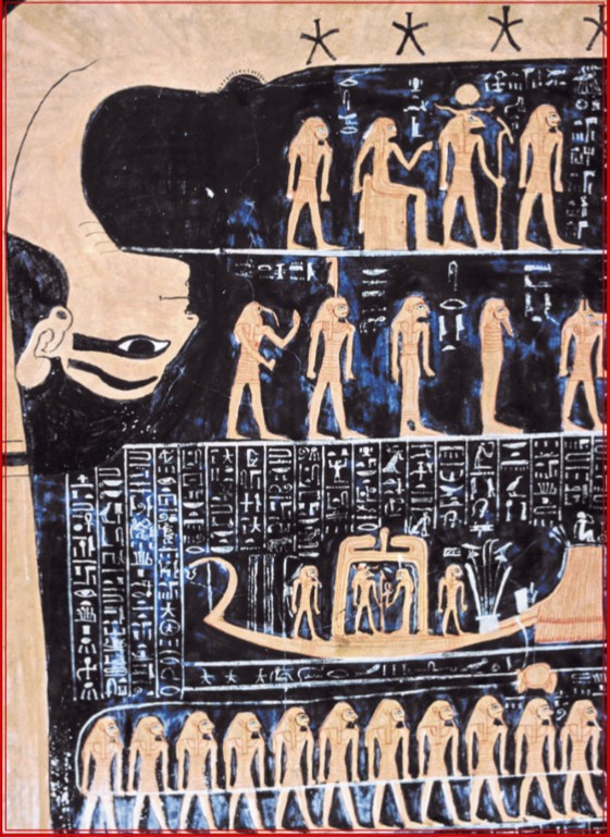 Нут, египетская богиня неба. Роспись в гробнице Рамзеса IV в Долине царей. Луксор, Египет